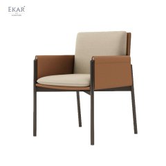 Modern Saddle Leather Dining Chair