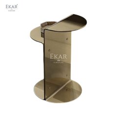 Irregular Metal End Table - Contemporary Metallic Charm