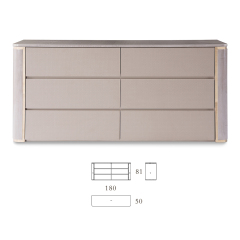 Wooden 6 Drawer Modern Storage Cabinet