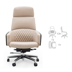 Luxury Modern Deluxe Design With Wheel Leather Home Office Chair