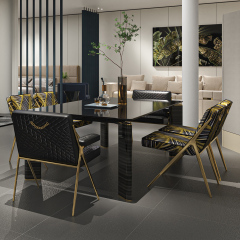 American retro marble restaurant dining table