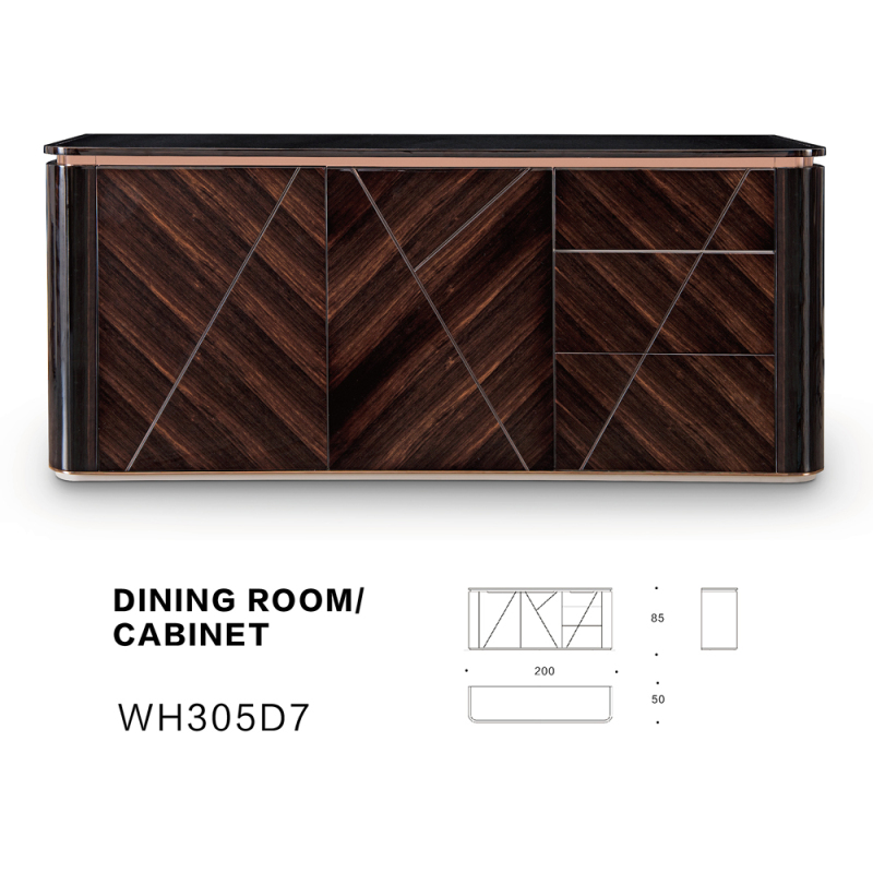 Modern solid wood storage dining room sideboard
