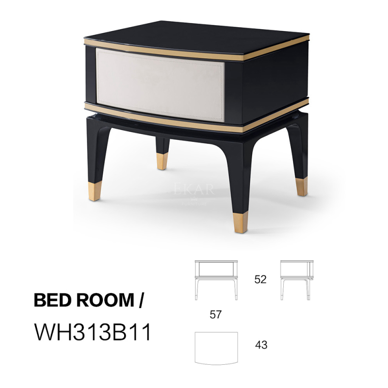 EKAR FURNITURE Simple design solid wood bedside table