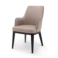 Modern design solid wood chair with fully covered legs and backrest