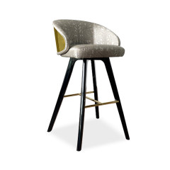 Luxurious and comfortable bar chair with backrest