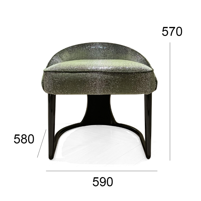 Modern Fabric Chair with Iron Base
