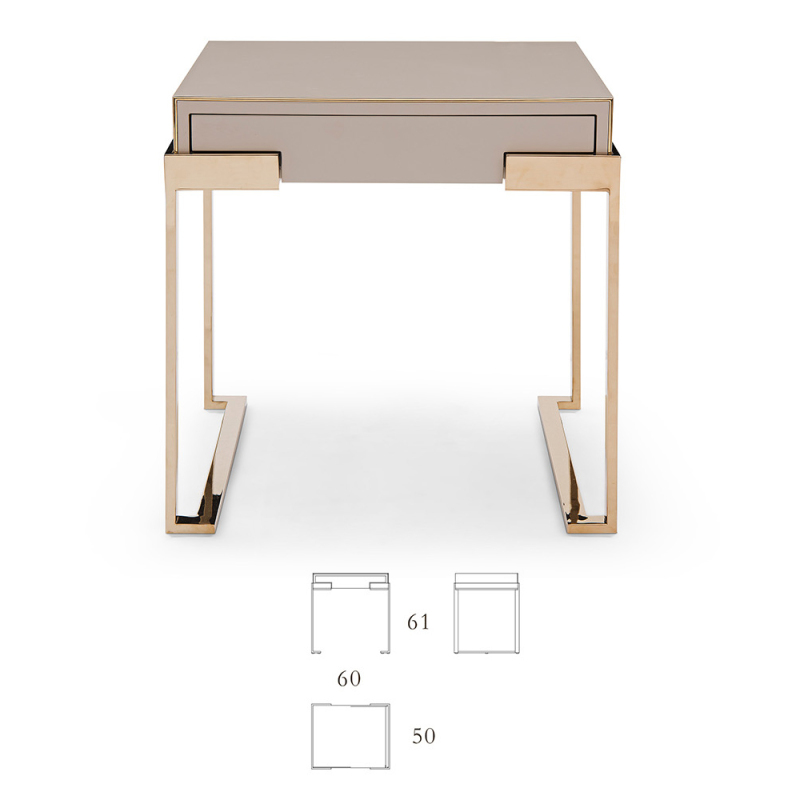 Modern bedside table with drawers