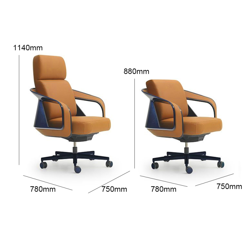 EKAR FURNITURE light luxury series leather and carbon fiber office chair