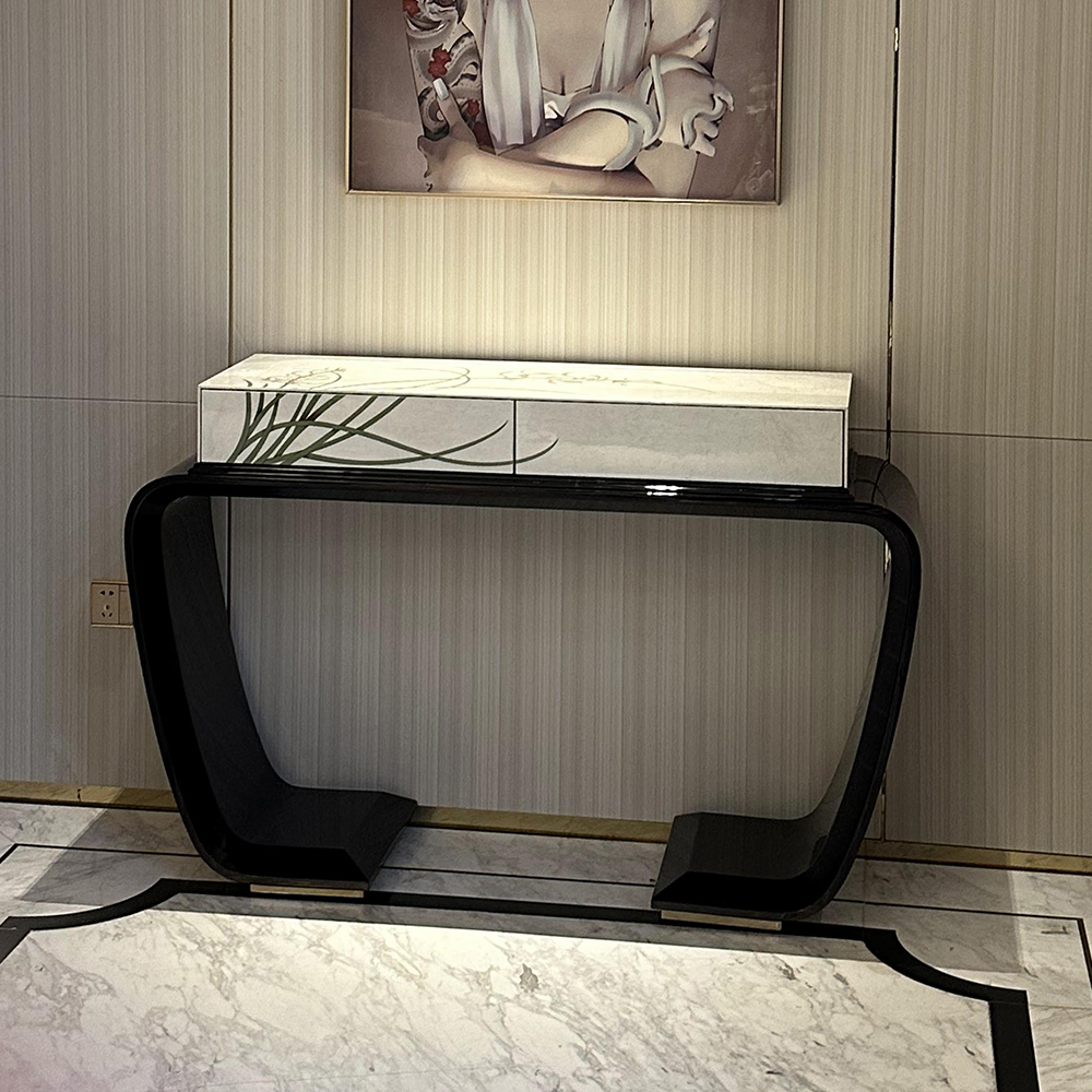 EKAR FURNITURE light luxury marble entrance cabinet