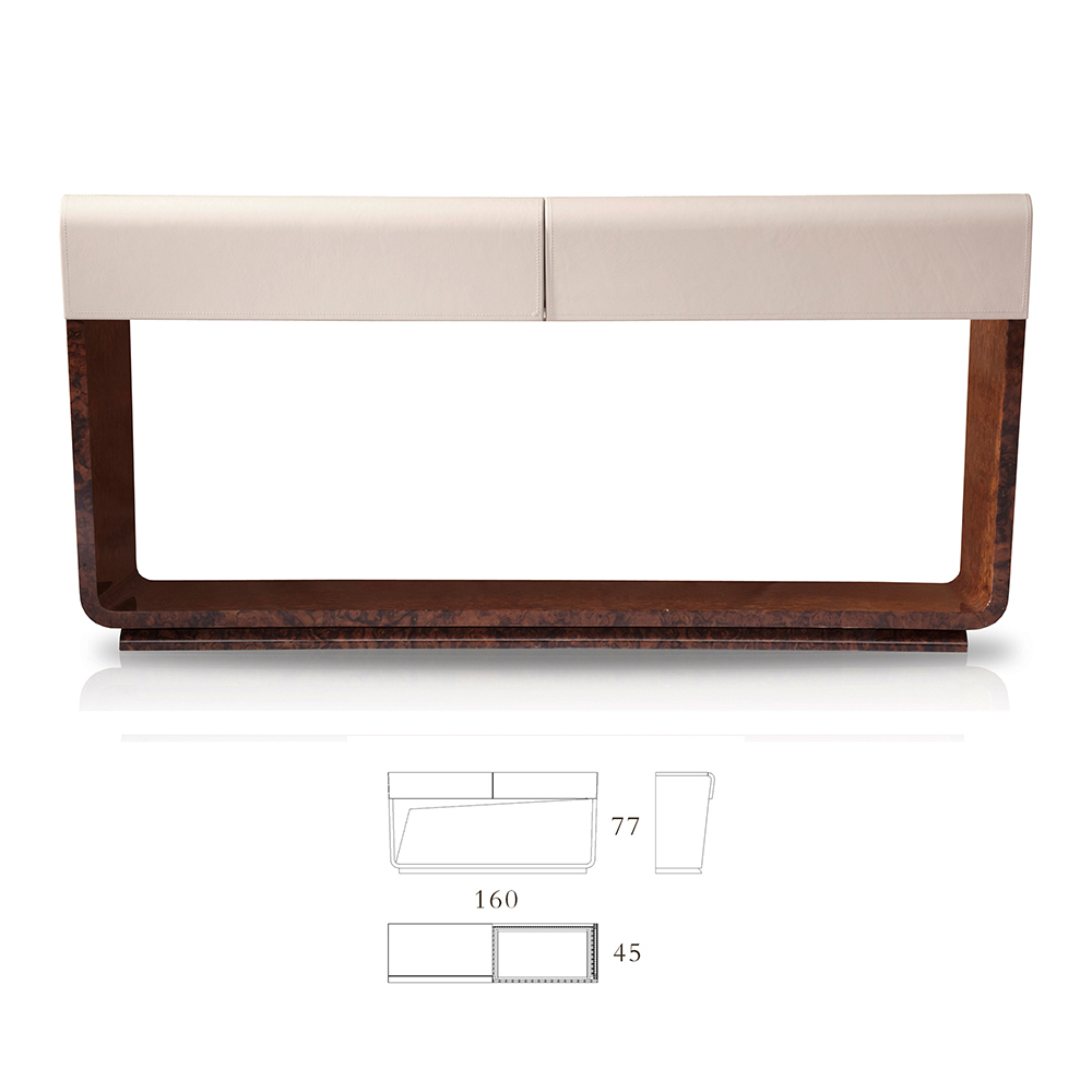 Base wood veneer living room foyer console table