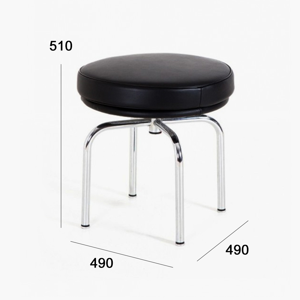 Modern microfiber leather stainless steel leg stool