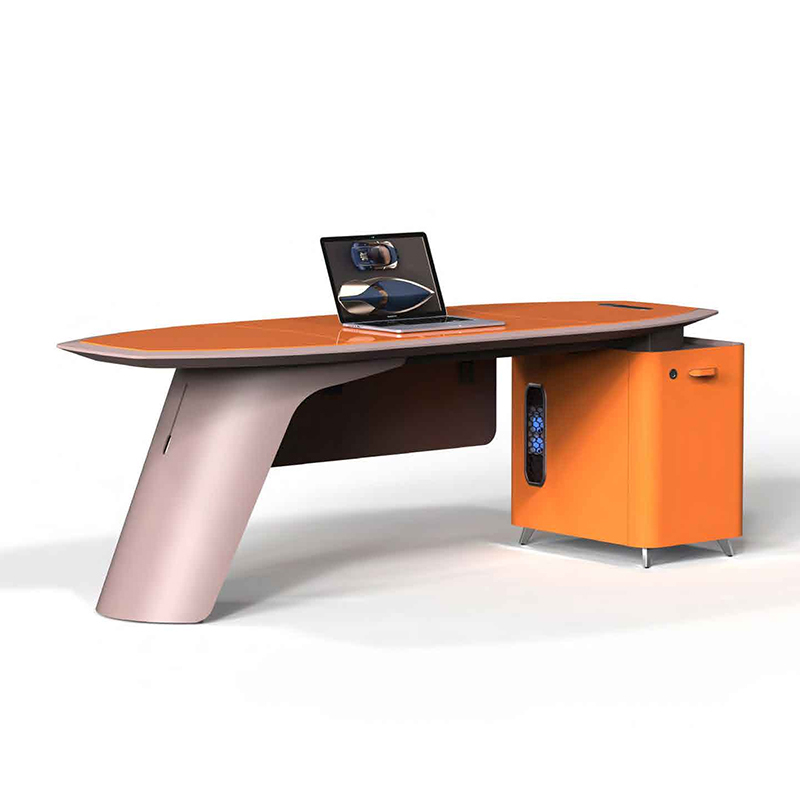 Modern Hermès orange leather desk