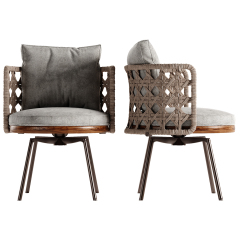 Modern woven craftsmanship outdoor dining chairs