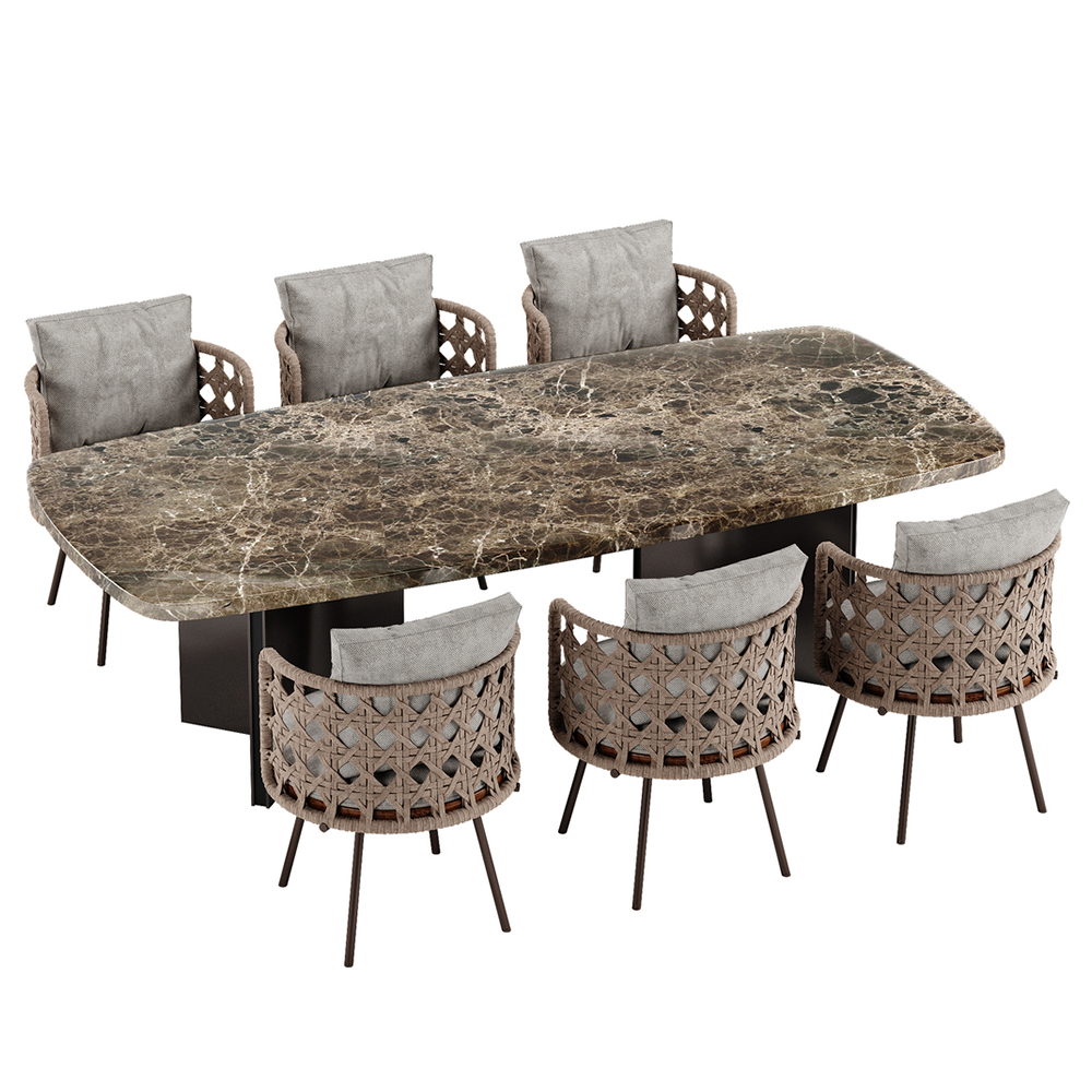 Modern woven craftsmanship outdoor dining chairs