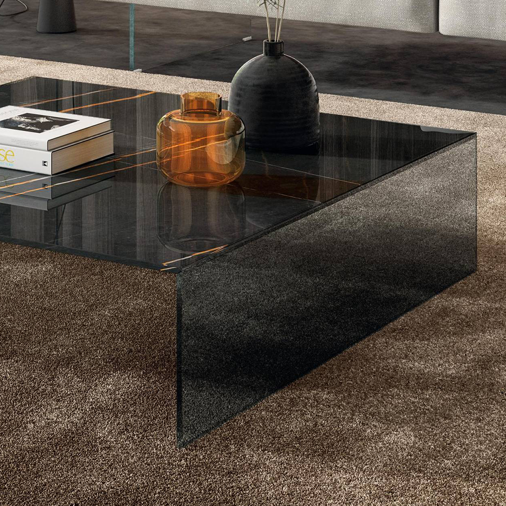 Contemporary Glass Square Coffee Table