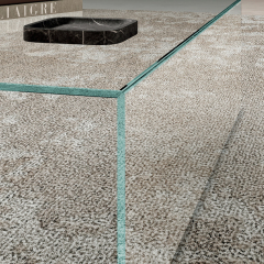 Contemporary Glass Square Coffee Table