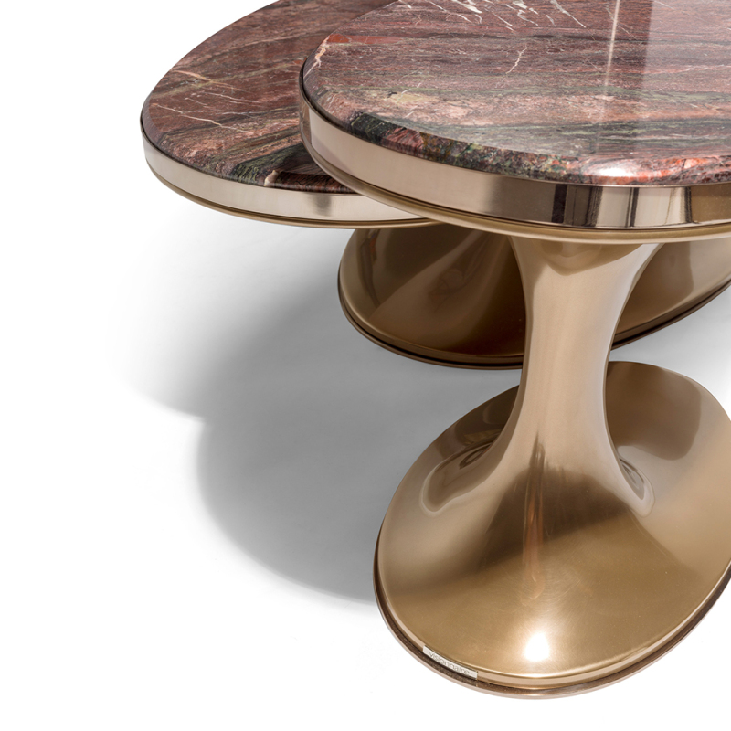 Unique centerpiece: irregular round modular coffee table