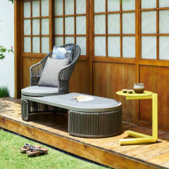 Outdoor Leisure Chair with Waterproof Fabric and High-Density Foam