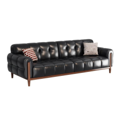 Cherry wood soft seat cushion living room comfortable sofa