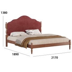 Elegant Cherry Wood Bedroom Bed - Timeless Comfort