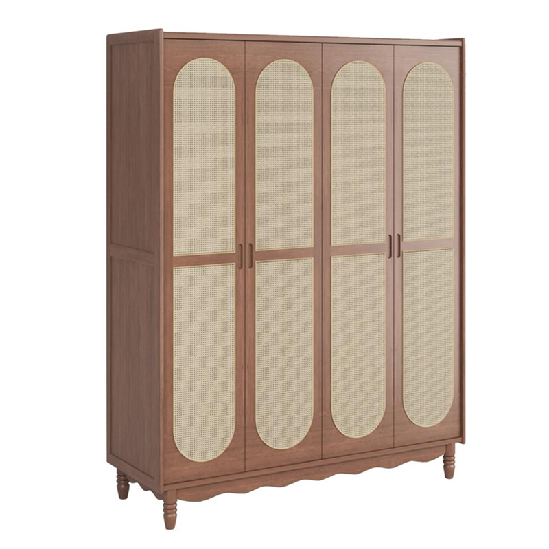 New design modern cherry wood bedroom furniture wardrobe