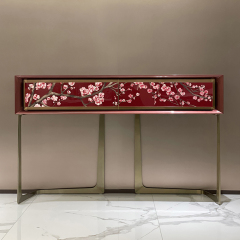 Metal Base Console Table - Stylish Entrance Decor for Modern Homes