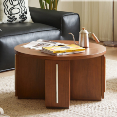 Modern boxwood round living room coffee table