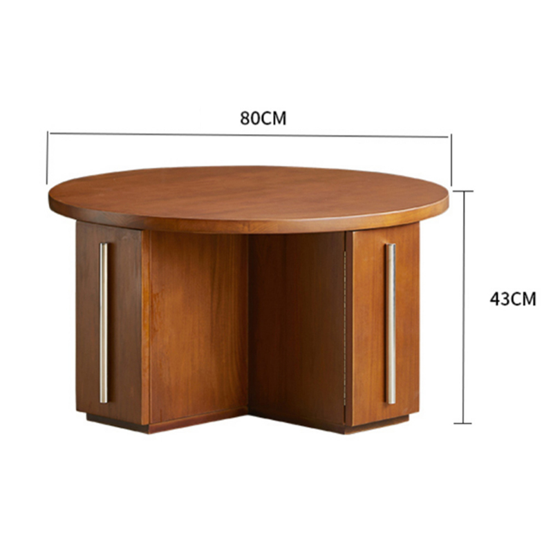 Modern boxwood round living room coffee table