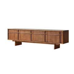Modern solid cherry wood living room TV cabinet