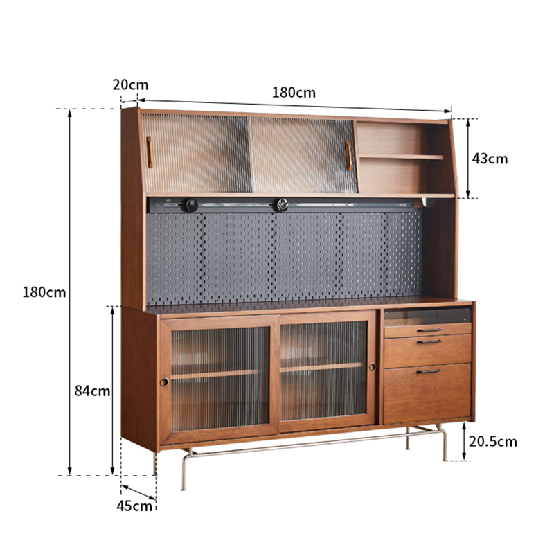 Solid Wood Dining Room Multifunctional Storage Sideboard