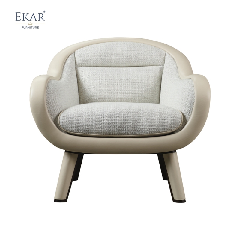 Luxurious modern velvet upholstered chair with gold veneer legs