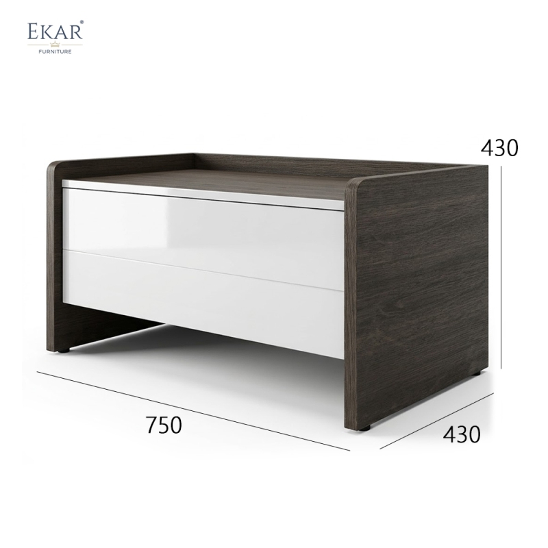 EKAR Pivot Minimalist Nightstand | Custom Solid Wood Bedside Table | EKAR FURNITURE