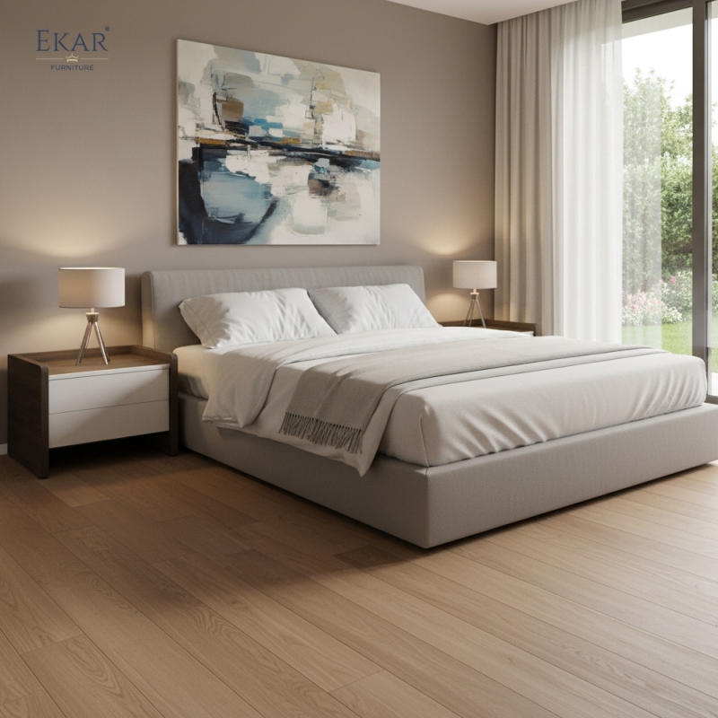 EKAR Pivot Minimalist Nightstand | Custom Solid Wood Bedside Table | EKAR FURNITURE