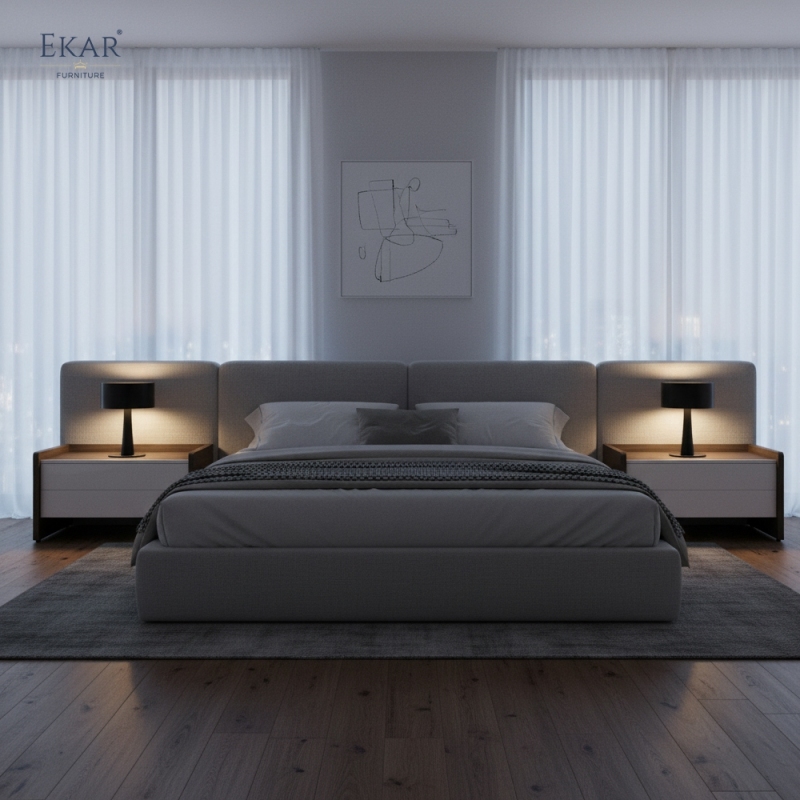 EKAR Pivot Minimalist Nightstand | Custom Solid Wood Bedside Table | EKAR FURNITURE