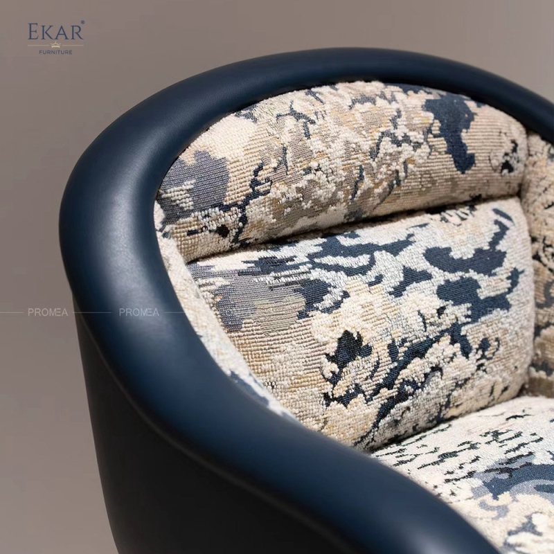 Luxurious modern velvet upholstered chair with gold veneer legs