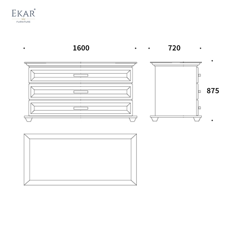EKAR Babilonia-Inspired Chest of Drawers