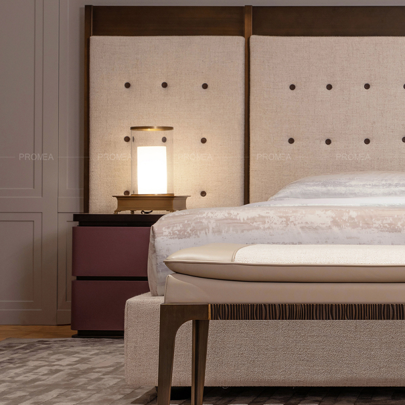 Panorama Panel Smart Bed | Modern Luxury Hotel Bed with Wide Headboard & Integrated Controls | EKAR FURNITURE