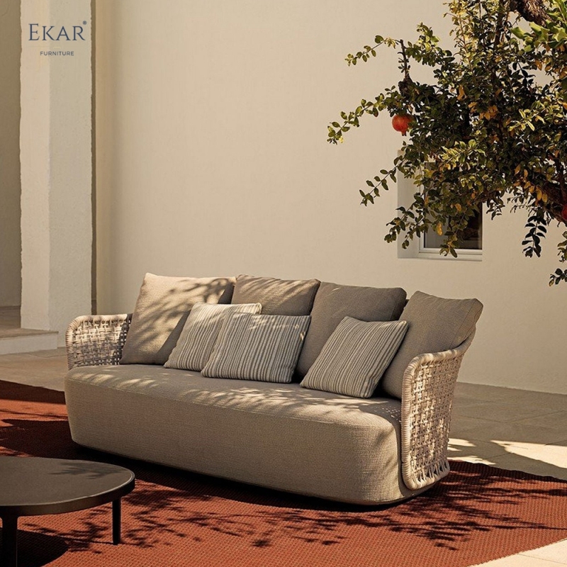 Modern Outdoor Sofa – Luxury Woven Patio Couch for Contemporary Outdoor Living