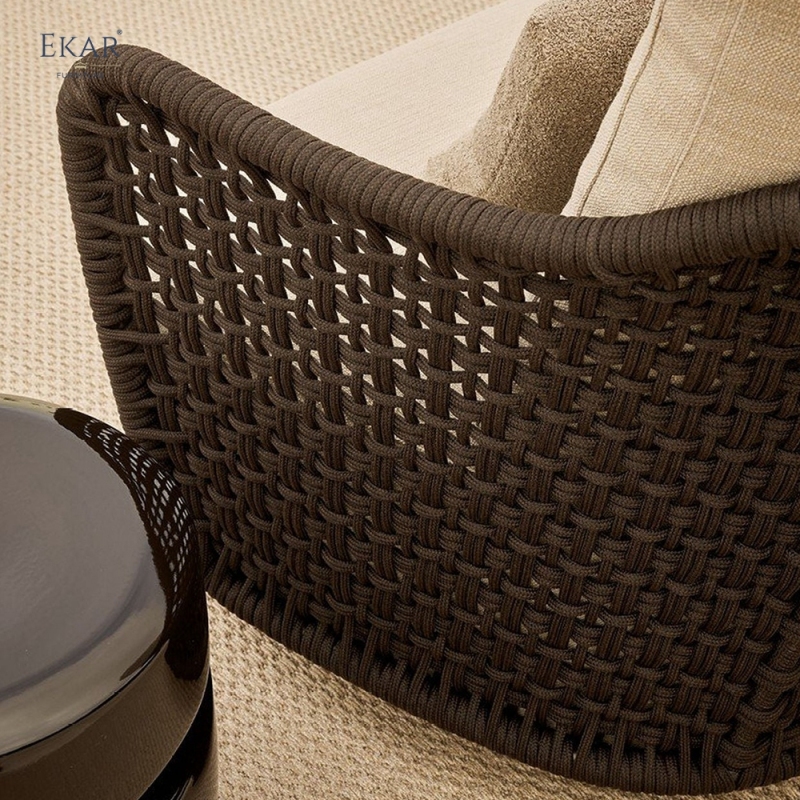Modern Outdoor Sofa – Luxury Woven Patio Couch for Contemporary Outdoor Living