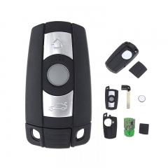 BMW CAS3 À Distance 315 MHz À Distance 3 Boutons Clé De Voiture Étui Coque Smart Blade Fob Étui Couverture Pour BMW 1 3 5 6 Série E90 E91 E92 E60 Avec