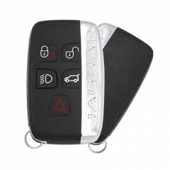 Control remoto llave de auto tarjeta inteligente para Jaguar 4 + 1 botón con llave pequeña 433MHz / 315MHz