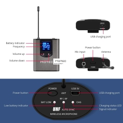 Hotec UHF Wireless Mic System