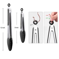 HOTEC Silicone Kitchen Tongs