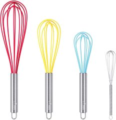 HOTEC 4 Pieces Silicone Whisks set