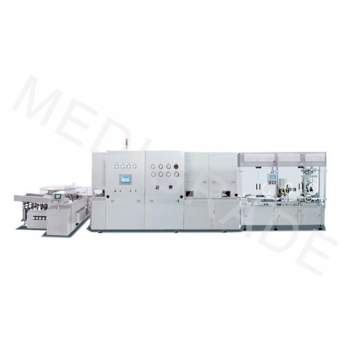 Low speed powder filling production line
