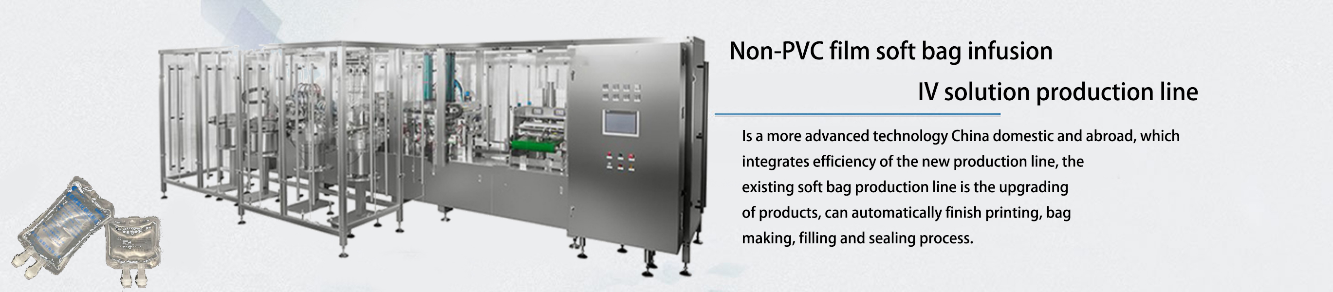 Non pvc iV bag forming,filling,and sealing