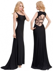 UNM~Package hip Slim mop bare back evening Dress