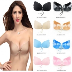 UNM~Women's Sexy Underwear Angel Wings Breathable gather bio-plastic invisible bra