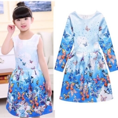 UNM~Children's jacquard ink printing  Dress