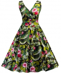 UNM~Women's  Sleeveless Bow Print Dress